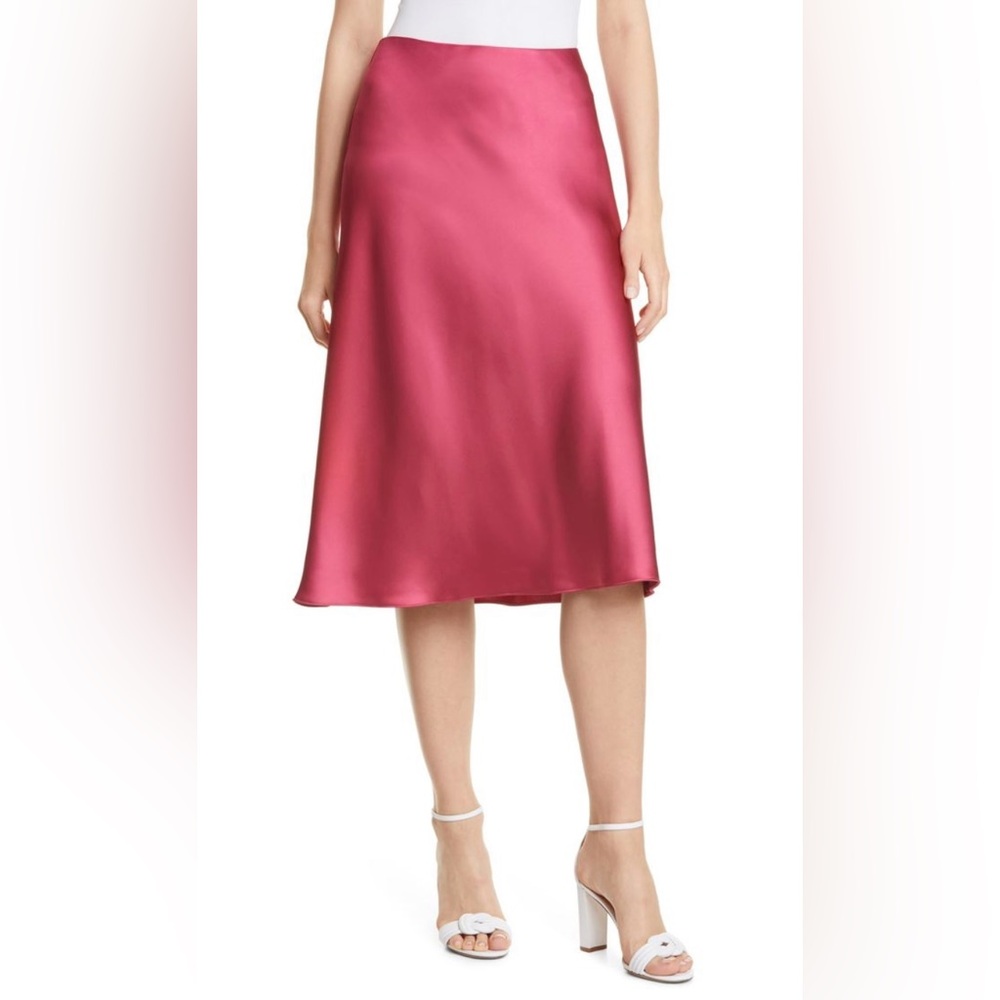 Club Monaco Red Satin Skirt